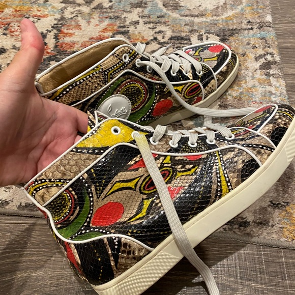 AUTHENTIC Christian Louboutin Python Mens sneakers - Picture 2 of 5